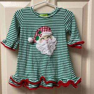 Smocked Auction - Classic Whimsy Santa Top/Tunic/Dress